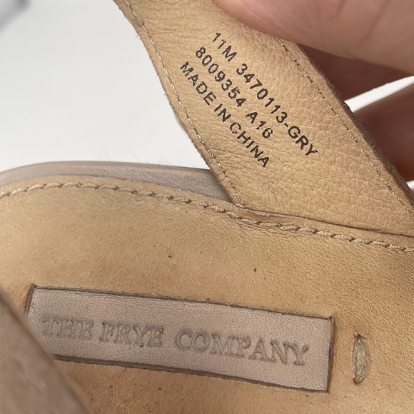 FRYE Sandals Wedges Espadrille Ankle Strap Jute Leather Open Toe Size 11 - Picture 11 of 12